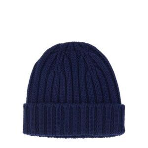 ASPESI Ribbed Knit Beanie Hat Women BLUE Caps & Hats